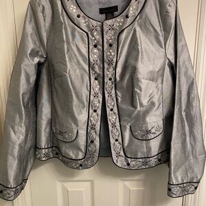 Silver Embellished Women's Jacket